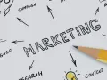 Diagrama de un libro sobre marketing digital con conceptos como campaña, mensaje, investigación, contenido y un objetivo.