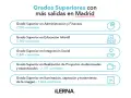 Grados superiores con más salidas en Madrid: Administración y Finanzas (7.290 contratos), Educación Infantil (5.740), Integración Social (2.841), Proyectos Audiovisuales (2.157), Iluminación (1.846).