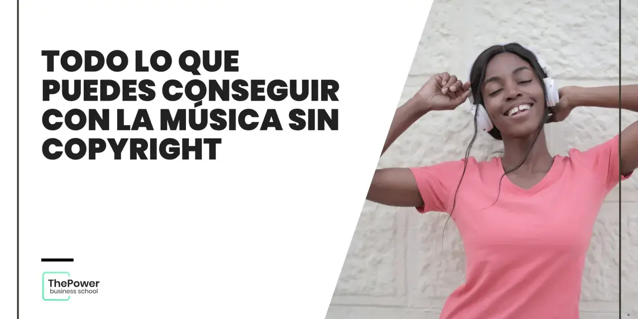 Joven disfrutando de música sin copyright con auriculares. Descubre todo lo que puedes lograr con audio sin copyright.