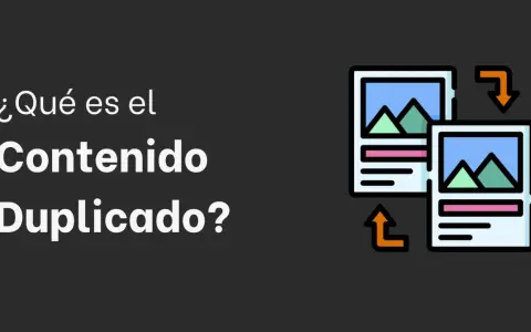 ¿Qué es el contenido duplicado? Icono de dos imágenes idénticas con flechas indicando comparación para detectar contenido duplicado.