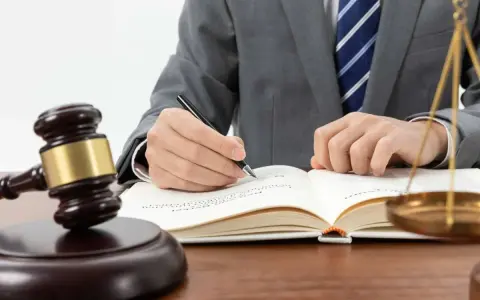 Un juez con toga y corbata escribe en un libro. A su lado, un mazo y la balanza de la justicia. ¿Cuánto cobra un juez en España?