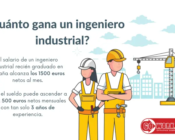El sueldo de un ingeniero industrial en España puede ser de 1500€ netos al mes para recién graduados, ascendiendo a 2500€ con 3 años de experiencia.